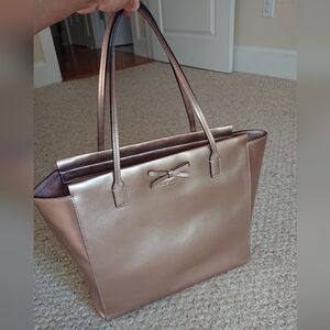Kate Spade Sawyer Street Taden Metallic pink/rose gold large Tote Bag